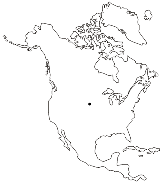 an outline map of North America
